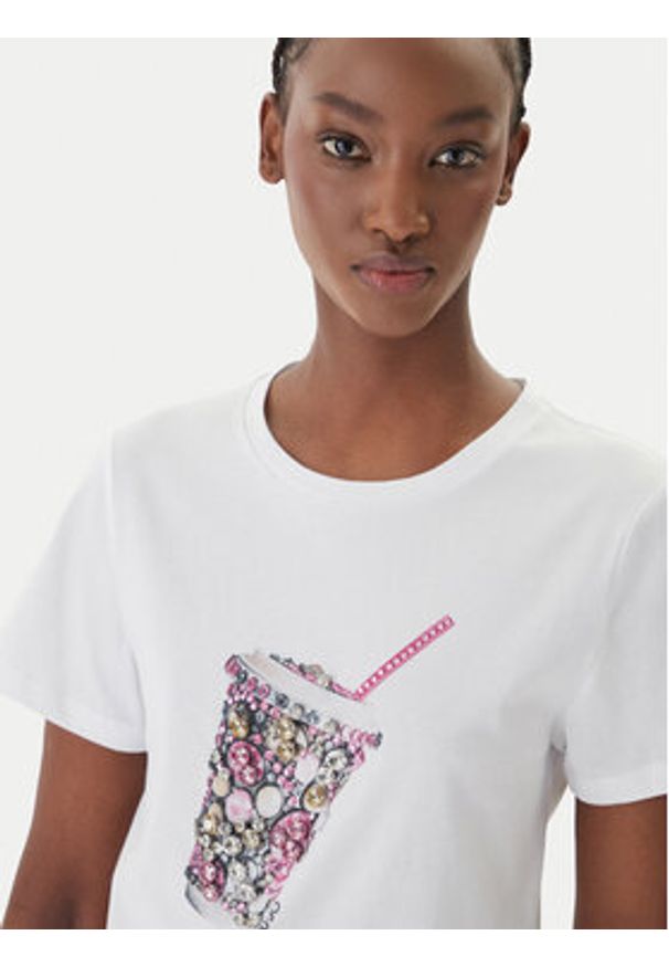 Liu Jo T-Shirt WA6237 JS923 Biały Regular Fit. Kolor: biały. Materiał: bawełna