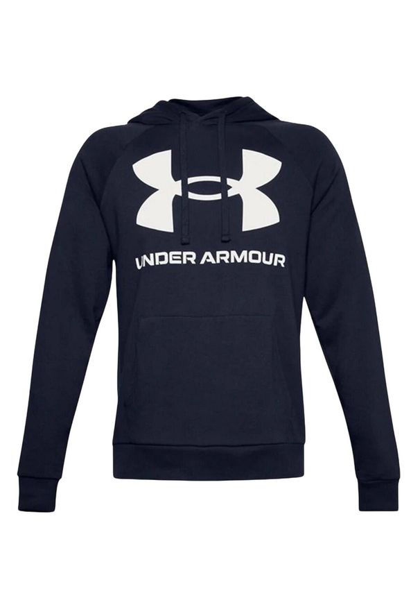 Under Armour - Męska Polarowa Bluza Treningowa Rival Big Logo. Kolor: niebieski. Materiał: polar