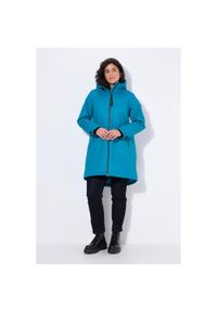 ULLA POPKEN - Damskie Kurtka funkcyjna HYPRAR wodoodporna dwukierunkowy zamek błyskawiczny. Kolekcja: plus size. Kolor: niebieski. Materiał: poliester, materiał. Sport: turystyka piesza #1