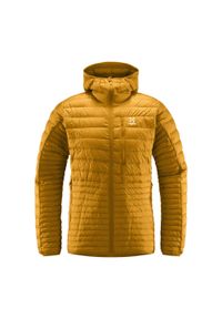 Kurtka puchowa męska Haglöfs Micro Nordic Down Hood. Kolor: żółty. Materiał: puch. Sport: turystyka piesza