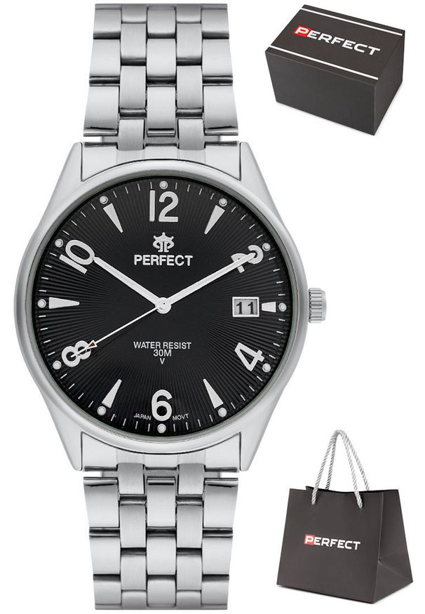 Zegarek Perfect M141T-02 męski klasyczny czytelny 42 mm .. Styl: klasyczny
