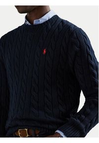 Polo Ralph Lauren Sweter 710775885001 Granatowy Regular Fit. Typ kołnierza: polo. Kolor: niebieski. Materiał: bawełna #2