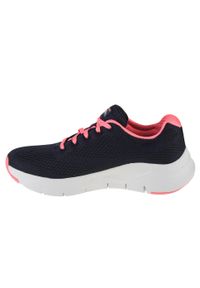 skechers - Buty do chodzenia damskie Skechers Arch Fit Big Appeal. Zapięcie: sznurówki. Kolor: czarny, niebieski. Materiał: guma, syntetyk, tkanina, materiał. Szerokość cholewki: normalna. Sport: turystyka piesza