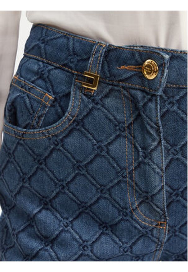 Elisabetta Franchi Jeansy PJ-95N-51E2-V400 Granatowy Regular Fit. Kolor: niebieski