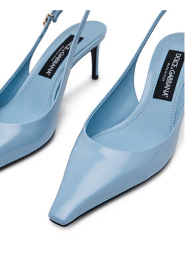 DOLCE & GABBANA - Dolce&Gabbana Czółenka CG0805 A1037 Niebieski. Kolor: niebieski. Materiał: skóra