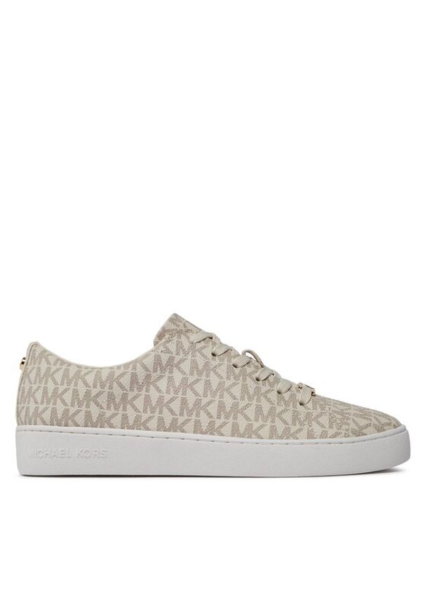 MICHAEL Michael Kors Sneakersy Keaton Lace Up 43R4KTFS1B Écru. Kolor: beżowy. Materiał: skóra