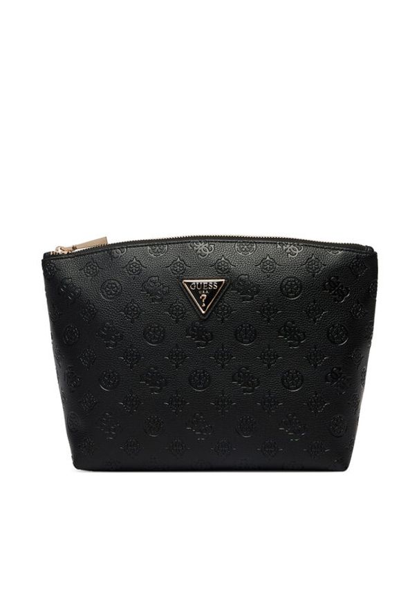 Guess Kosmetyczka Wilder Travel TWDP74 52965 Czarny. Kolor: czarny. Materiał: skóra