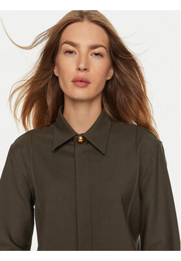 AMI PARIS - AMI Paris Koszula USH012WV0026 Brązowy Regular Fit. Kolor: brązowy. Materiał: wełna