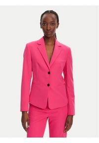Hugo - HUGO Marynarka Agonia-1 50539976 Różowy Slim Fit. Kolor: różowy. Materiał: syntetyk