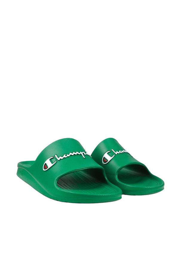 Klapki męskie Champion Cabana Slide. Kolor: zielony, biały, wielokolorowy. Sezon: lato. Sport: pływanie, fitness, żeglarstwo