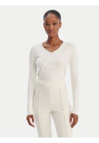 Guess Sweter W6RR50 Z2NQ2 Écru Regular Fit. Materiał: wiskoza #1