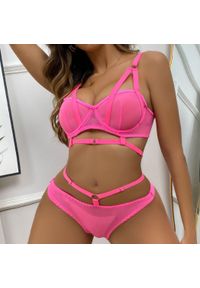 Intica - Komplet bielizny harness elegancki design i wygoda Miley. Kolor: różowy. Materiał: materiał #1