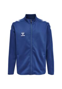 Bluza sportowa dziecięca Hummel Core XK Kids Poly Zip Sweat. Kolor: niebieski. Materiał: dresówka. Sport: joga i pilates