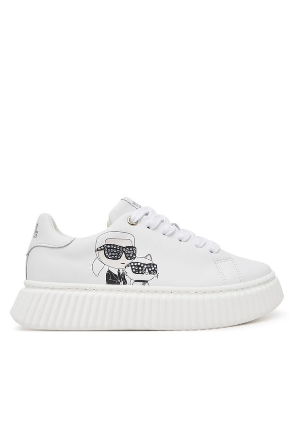 Sneakersy Karl Lagerfeld Kids. Kolor: biały