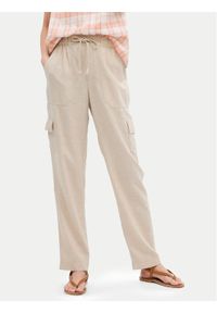 GAP - Gap Spodnie materiałowe 549334-00 Beżowy Regular Fit. Kolor: beżowy. Materiał: wiskoza