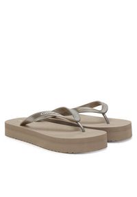 Calvin Klein Japonki Flatform Flip Flop Met Tpu HW0HW03120 Złoty. Kolor: złoty. Materiał: syntetyk #5