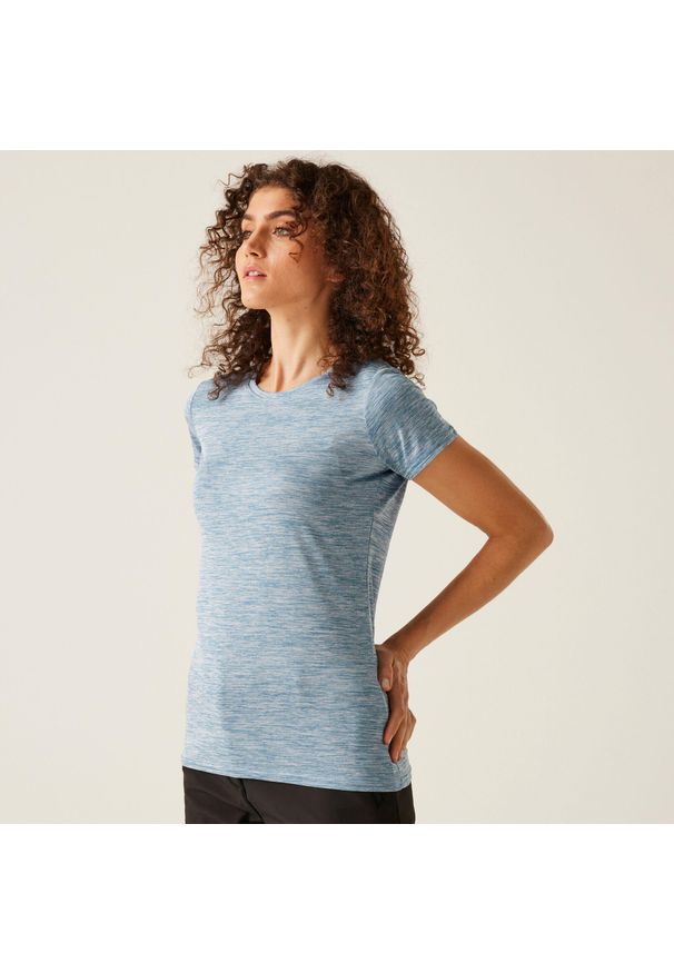 Regatta - Koszulka sportowa damska Fingal Edition szybkoschnąca. Kolor: czerwony. Materiał: poliester. Długość rękawa: krótki rękaw. Długość: krótkie. Sport: turystyka piesza