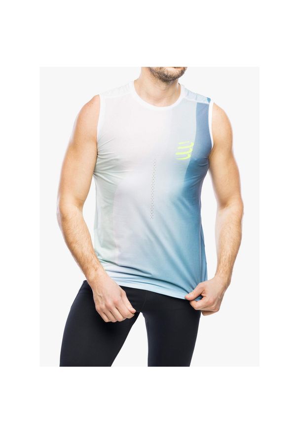 Koszulka do biegania męska Compressport Performance Tank. Kolor: niebieski