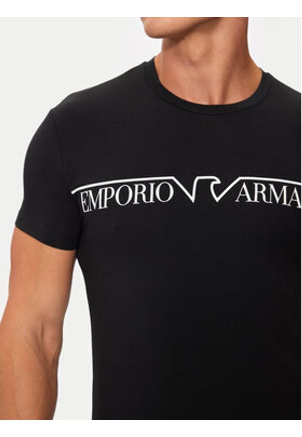 Emporio Armani Underwear T-Shirt 111035 4F516 00020 Czarny Slim Fit. Kolor: czarny. Materiał: bawełna