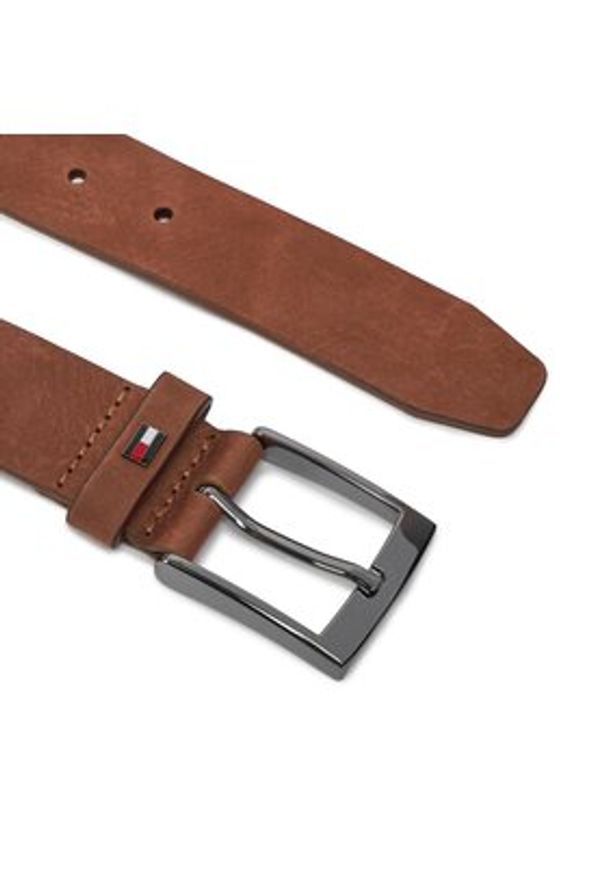 TOMMY HILFIGER - Tommy Hilfiger Pasek Męski Adan Nubuck 3.5 AM0AM12050 Brązowy. Kolor: brązowy. Materiał: skóra, nubuk