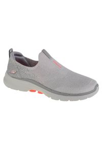 skechers - Buty sportowe Sneakersy damskie, Skechers Go Walk 6. Kolor: szary. Sport: turystyka piesza