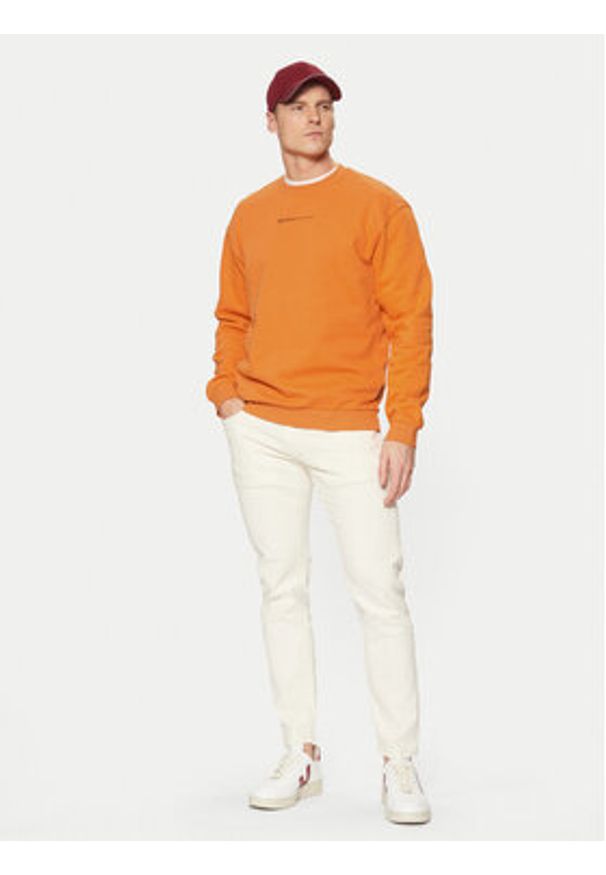 Tom Tailor Denim Bluza 1038751 Pomarańczowy Regular Fit. Kolor: pomarańczowy. Materiał: bawełna, syntetyk