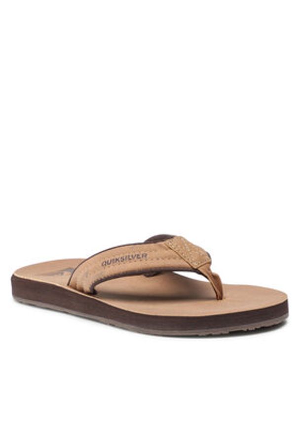 Quiksilver Japonki AQYL100623 Brązowy. Kolor: brązowy. Materiał: skóra