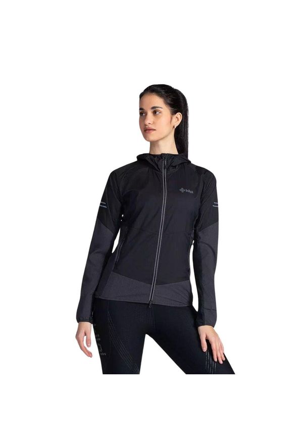 Kurtka do biegania damska Kilpi RAYEN-W. Kolor: czarny. Materiał: nylon. Sport: turystyka piesza