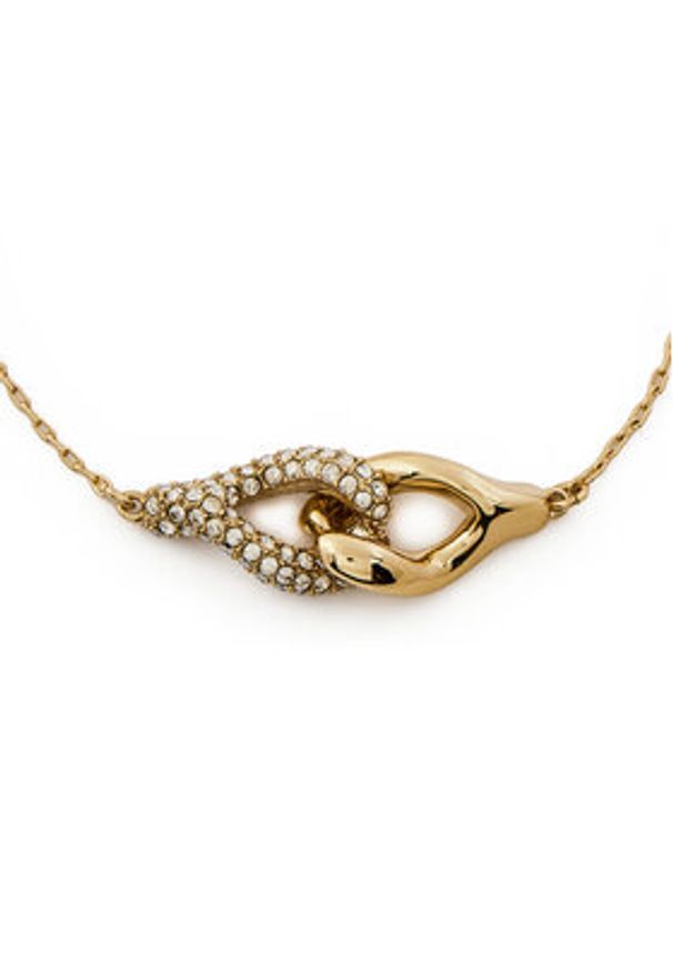 Tory Burch Naszyjnik Interlocking Wishbone Pendant 161070 Złoty. Materiał: metalowe. Kolor: złoty