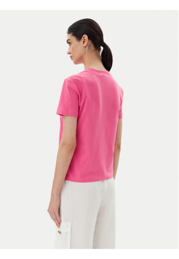 Versace Jeans Couture T-Shirt 78HAHS04 Różowy Regular Fit. Kolor: różowy. Materiał: bawełna