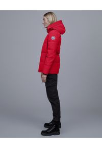 CANADA GOOSE - Czerwona kurtka Chelsea. Kolor: czerwony. Materiał: bawełna, poliester, materiał, futro, puch. Wzór: aplikacja. Styl: klasyczny #2