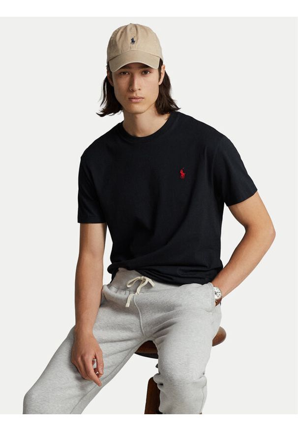 Polo Ralph Lauren T-Shirt 710707087002 Czarny Classic Fit. Typ kołnierza: polo. Kolor: czarny. Materiał: bawełna