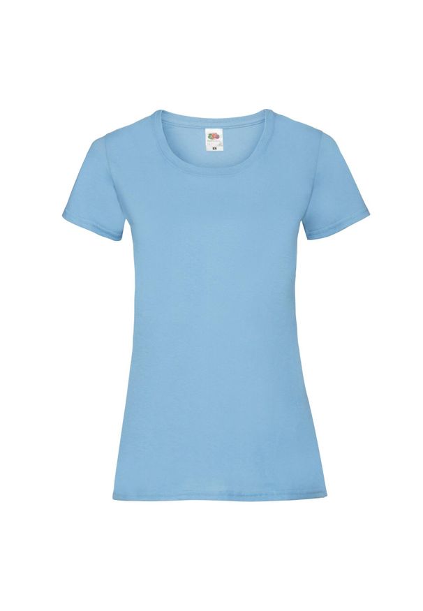 FRUIT OF THE LOOM - Koszulka Damska Valueweight. Kolor: niebieski. Sport: turystyka piesza