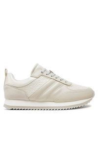 Calvin Klein Sneakersy Runner Lace Up Saff Mono HW0HW02102 Beżowy. Kolor: beżowy