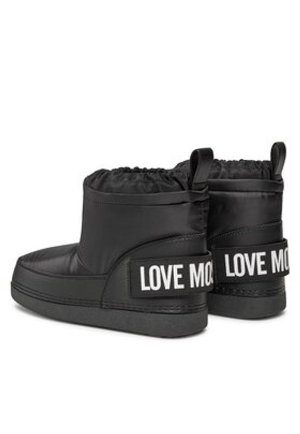 Love Moschino - LOVE MOSCHINO Śniegowce JA24972G0HEB0000 Czarny. Kolor: czarny. Materiał: materiał