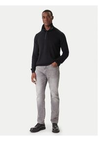 Karl Lagerfeld - KARL LAGERFELD Sweter 655005 554399 Czarny Slim Fit. Typ kołnierza: dekolt w karo. Kolor: czarny. Materiał: wełna #3