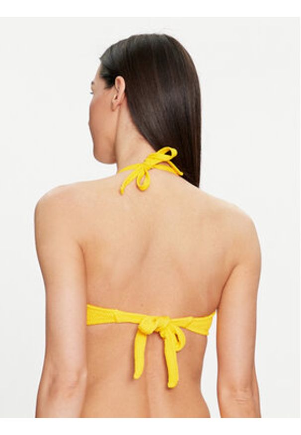 Hunkemöller Góra od bikini Crinkle 205678 Żółty. Kolor: żółty. Materiał: syntetyk