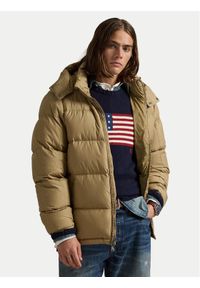 Polo Ralph Lauren Kurtka puchowa 710968278010 Khaki Regular Fit. Typ kołnierza: polo. Kolor: brązowy. Materiał: syntetyk