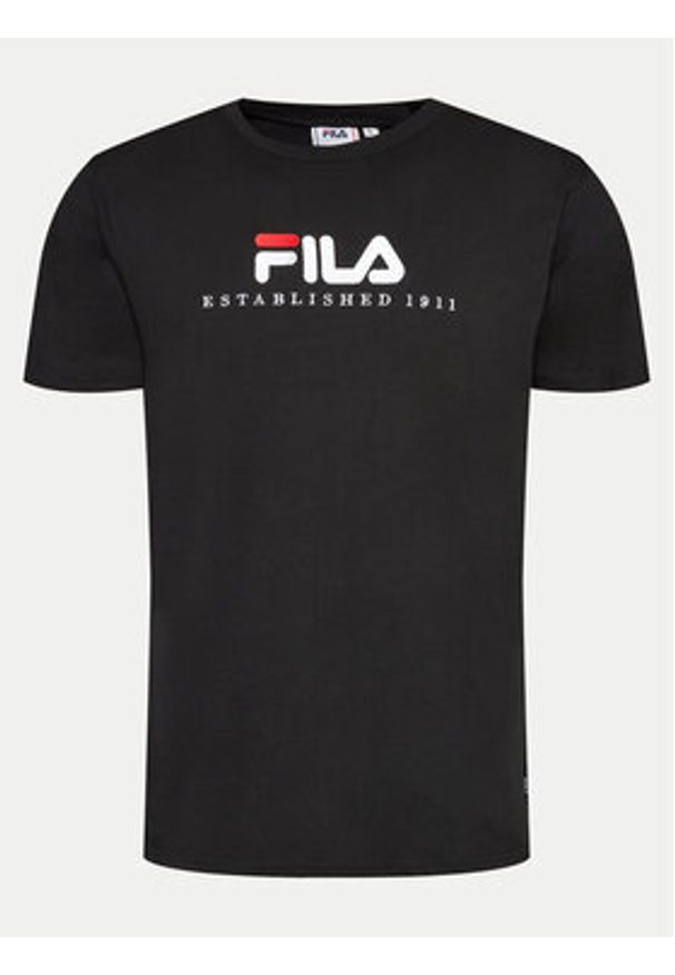 Fila T-Shirt FAU0147 Czarny Regular Fit. Kolor: czarny. Materiał: bawełna