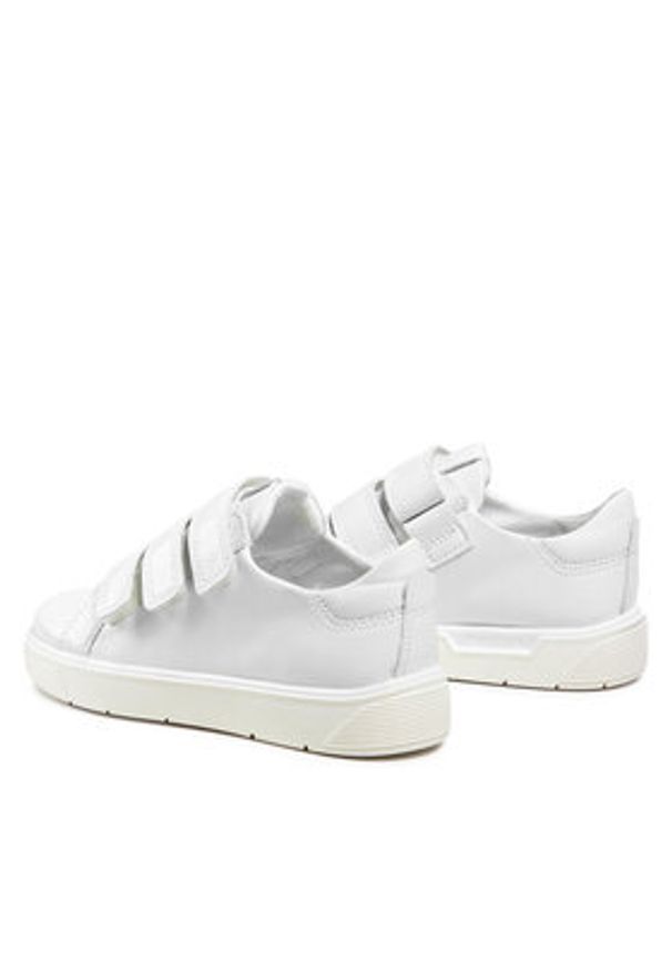 ecco - ECCO Sneakersy Street Tray K 70520201007 Biały. Kolor: biały. Materiał: skóra