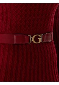 Guess Sukienka dzianinowa W5BK68 Z2YJ2 Czerwony Slim Fit. Kolor: czerwony. Materiał: syntetyk