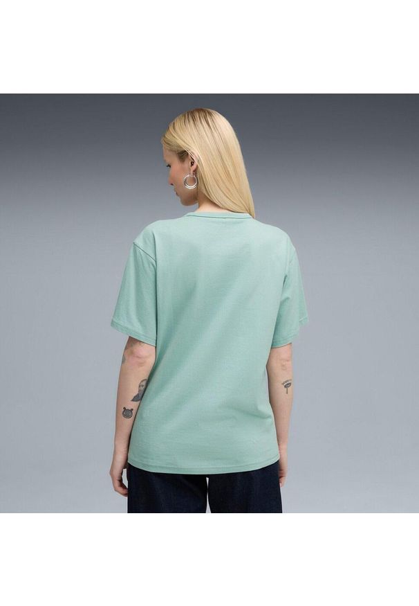 Koszulka Puma Class Relaxed Tee Light Moss, Kobiety. Kolor: niebieski. Materiał: materiał, bawełna