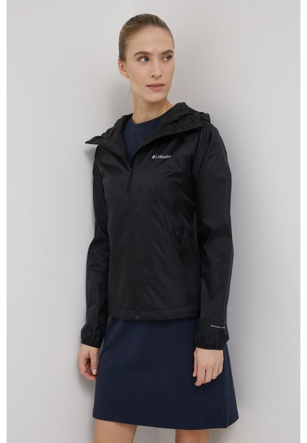 columbia - Columbia kurtka przeciwdeszczowa Ulica Jacket damska kolor czarny przejściowa. Kolor: czarny. Styl: street