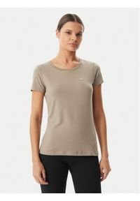 EA7 Emporio Armani T-Shirt 7W001045 AF10373 U6167 Brązowy Regular Fit. Kolor: brązowy. Materiał: bawełna #1