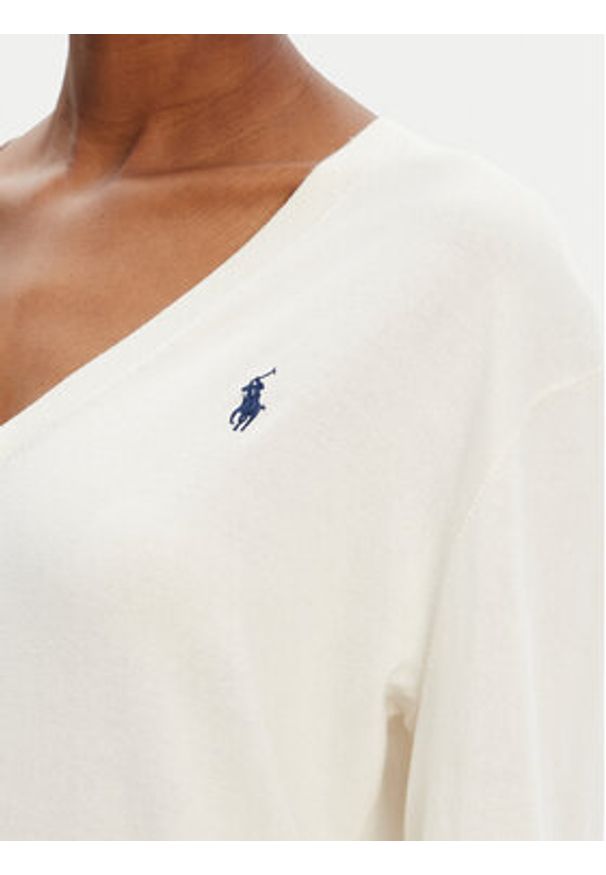 Polo Ralph Lauren Sweter 211972105002 Écru Straight Fit. Typ kołnierza: polo. Materiał: bawełna