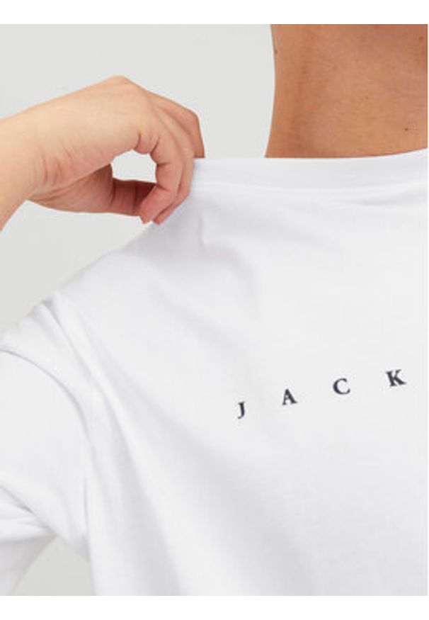 Jack & Jones T-Shirt Star 12234746 Biały Relaxed Fit. Kolor: biały. Materiał: bawełna