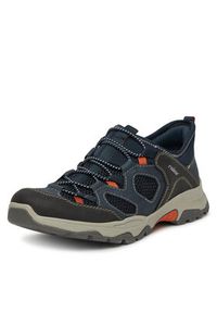 Rieker Sneakersy B8350-14 Granatowy. Kolor: niebieski. Materiał: materiał, syntetyk, skóra #5