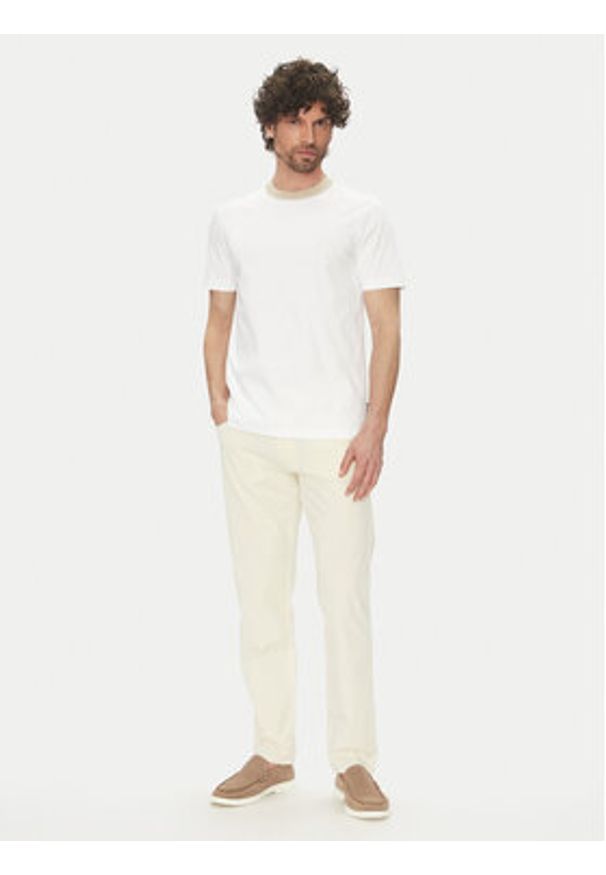 BOSS Spodnie materiałowe H-Re.Maine5 50538370 Écru Regular Fit. Materiał: bawełna