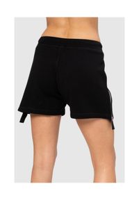 DSQUARED2 Czarne szorty damskie z zamkami, Rozmiar XS. Kolor: czarny. Materiał: bawełna