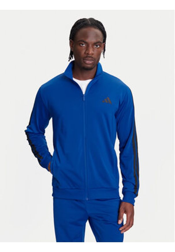 Adidas - adidas Dres Basic 3-Stripes JI8857 Niebieski Regular Fit. Kolor: niebieski. Materiał: syntetyk